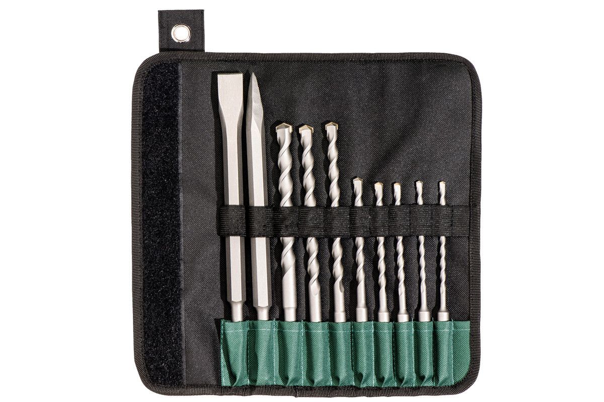 Set de forets/burins SDS-plus SP 10 pièces - METABO - 630824000