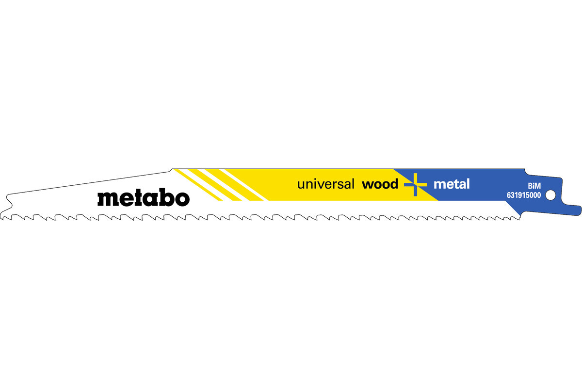 5 lames de scie sabre « universal wood + metal » 200 x 1,25 mm - METABO - 631915000