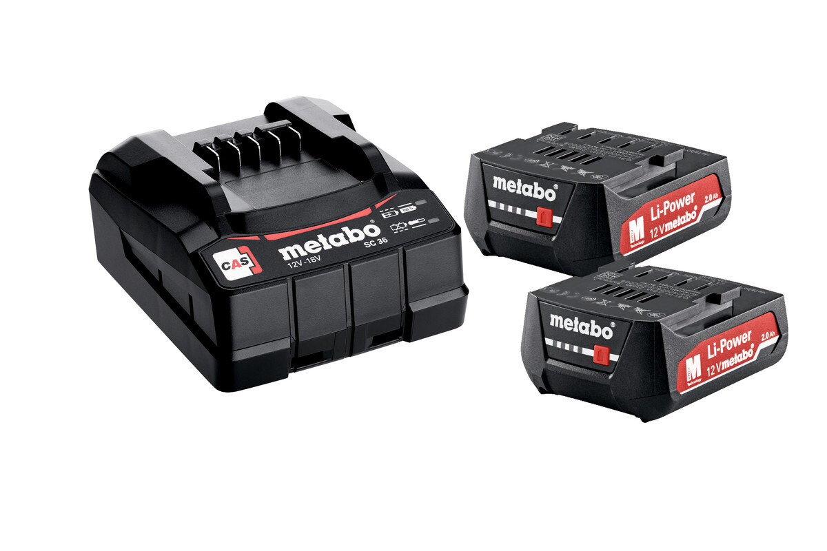 Set de base 12V 2 x 2,0 Ah LiPOWER - METABO - 685300000