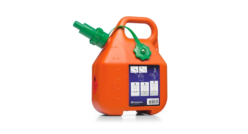 BIDON D'ESSENCE HUSQVARNA AVEC BEC VERSEUR ANTI-REFOULEMENT 6 LITRES- 505698001