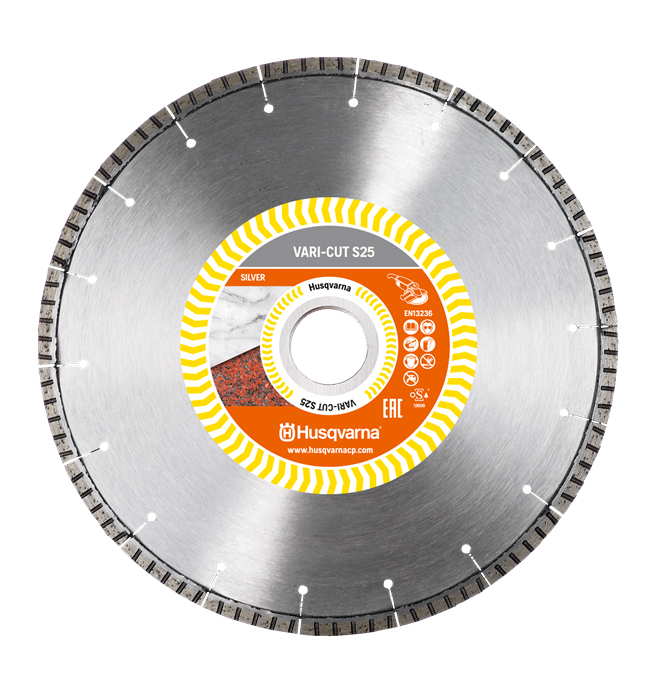 DISQUE DIAMANT HUSQVARNA VARI CUT S25 POUR MEULEUSE D'ANGLE Ø 230 MM POUR PIERRE NATURELLE ALÉSAGE 22.2- 579807280