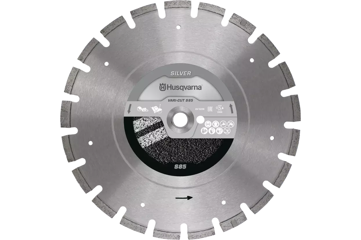 DISQUE DIAMANT HUSQVARNA VARI-CUT S85 POUR COUPE DE L'ASPHALTE ET DES BETONS FRAIS ALÉSAGE 25.4- 5798177100