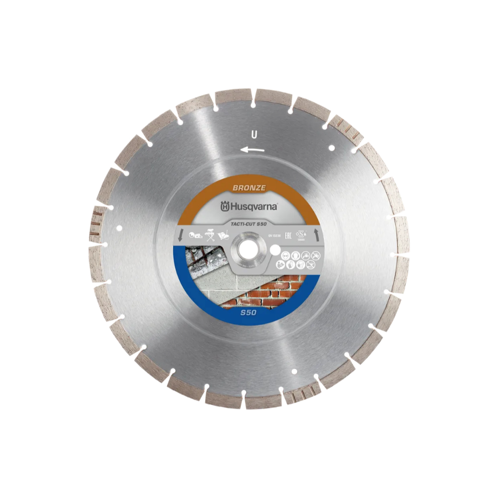 DISQUE DIAMANT HUSQVARNA TACTI-CUT S50 PLUS POUR COUPE BETON DURCI ET BRIQUE ALÉSAGE 25.4- 5798156100