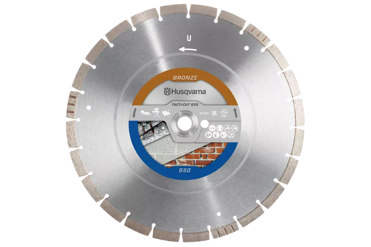 DISQUE DIAMANT HUSQVARNA TACTI-CUT S50 PLUS POUR COUPE BETON DURCI ET BRIQUE ALÉSAGE 25.4- 5798156100