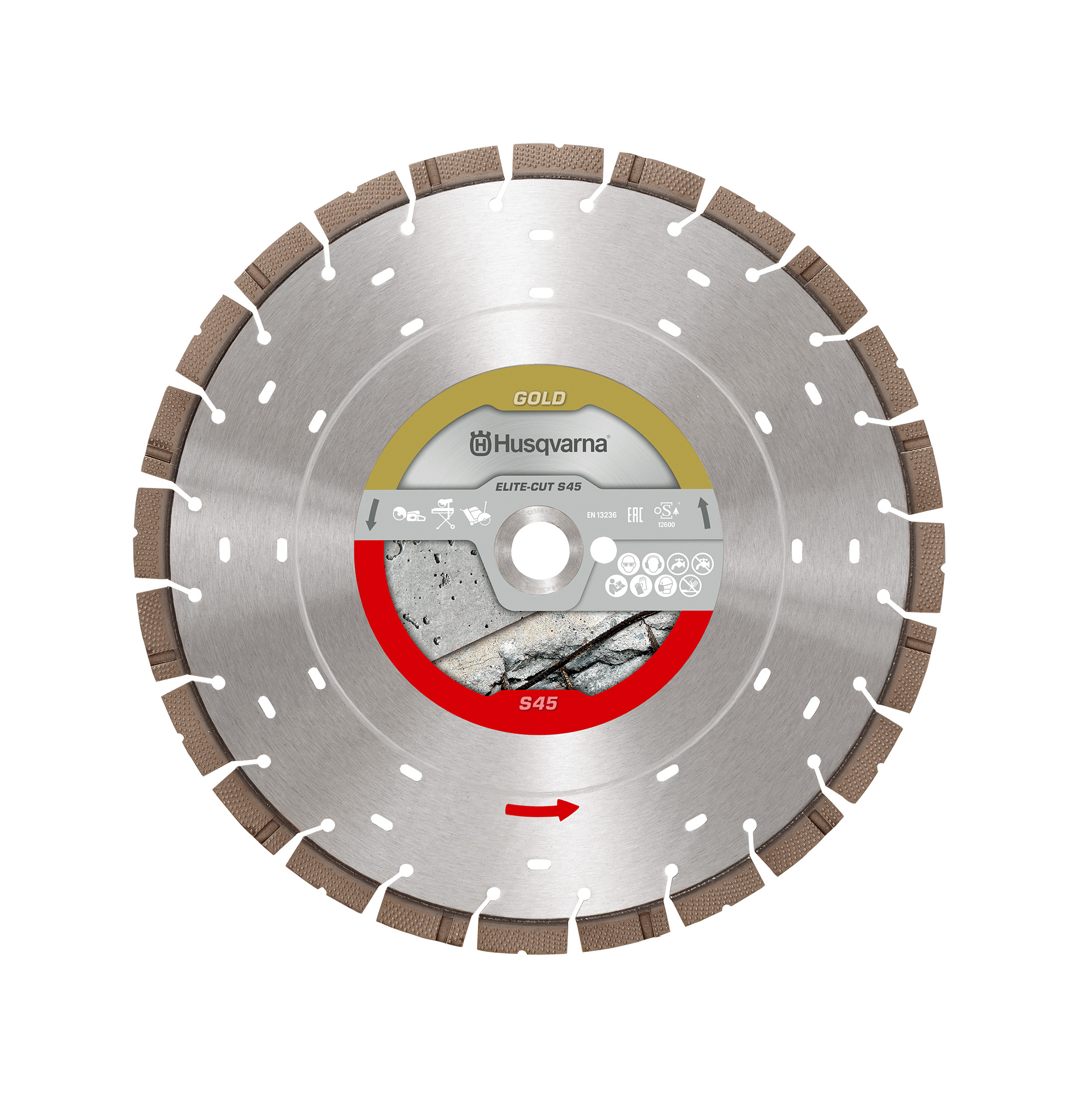 Disque diamant HUSQVARNA ELITE-CUT S45 EXO-GRIT 12 25.4  - 5994947100