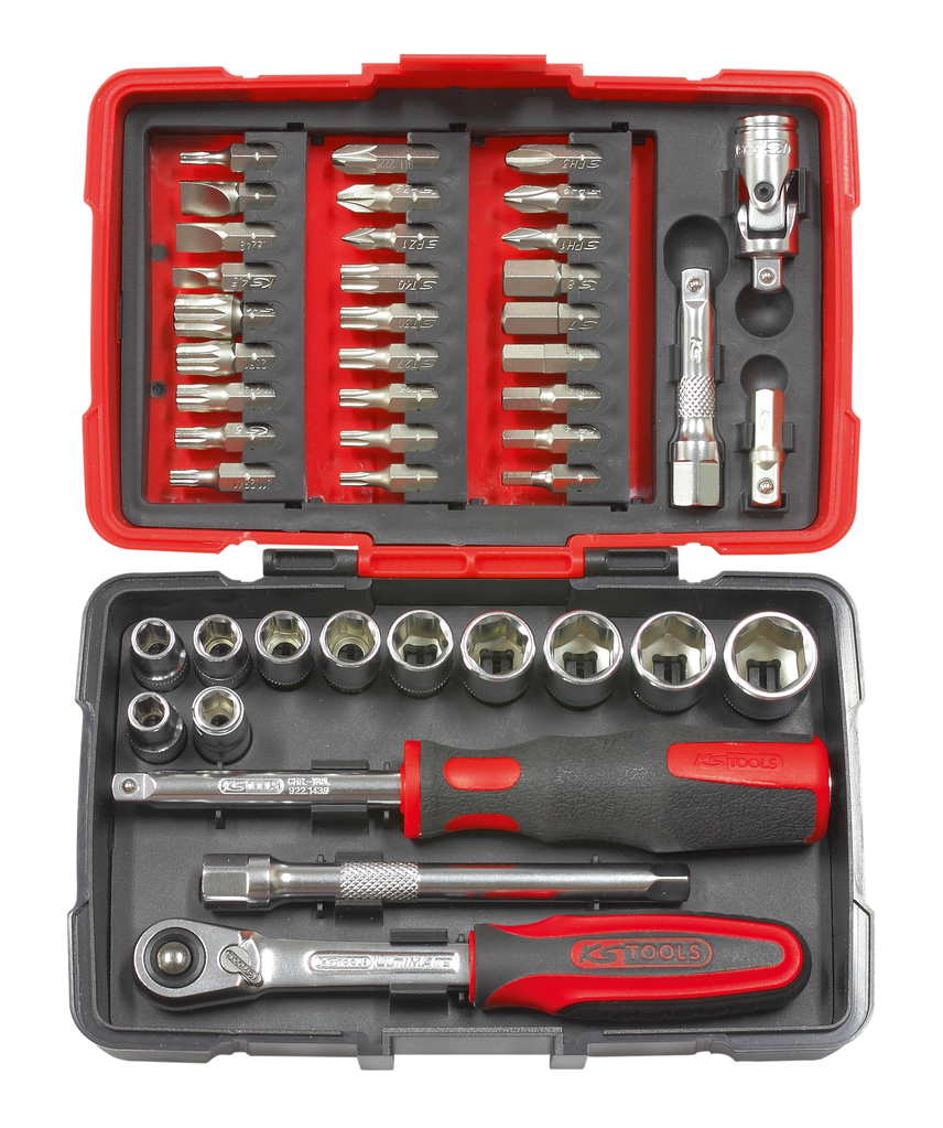 Coffret de douilles et accessoires ULTIMATE® 1/4'', 44 pièces KS TOOLS - 922.0644