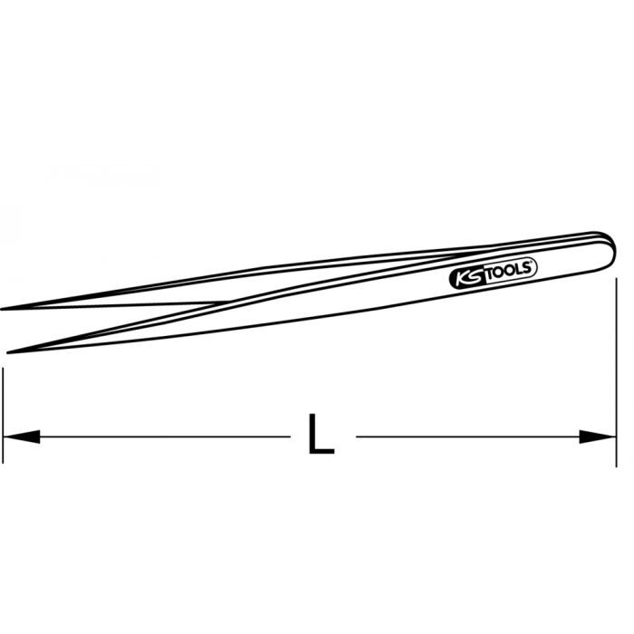 Pince brucelle INOX, L.200 mm KSTOOLS - 9642902