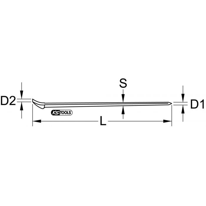 Barre à mine INOX, diamètre 28 mm - L.1200 mm KSTOOLS - 9643215