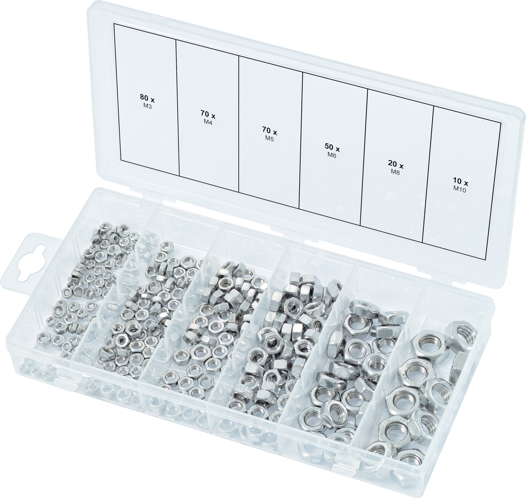 Assortiment d'écrous en inox, 300 pcs KS TOOLS - 970.0450