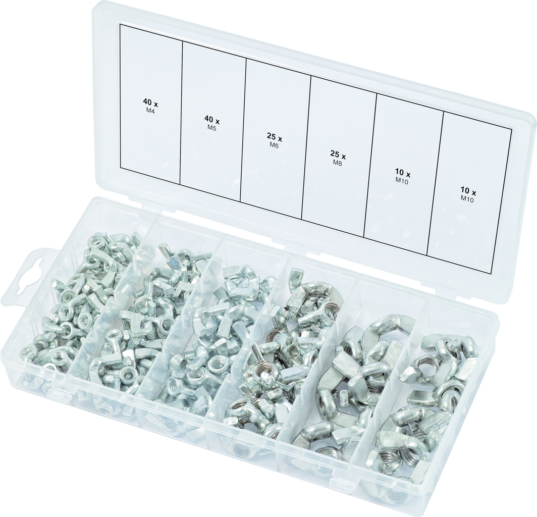 Assortiment d'écrous papillon, 150 pcs KS TOOLS - 970.0470