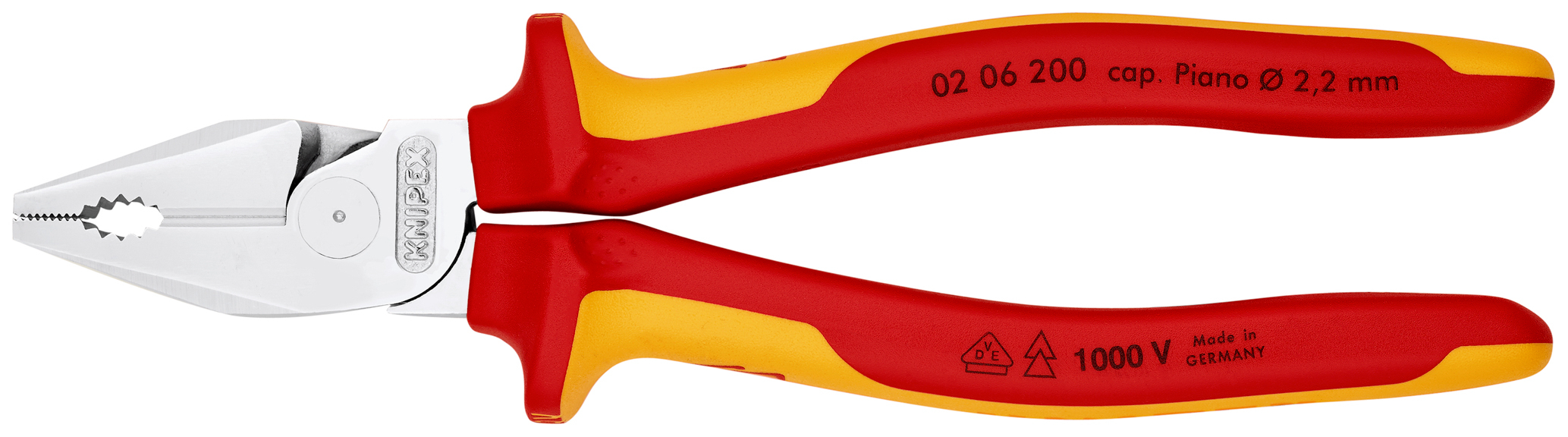 Pince universel demultip 200mm chr 1000v KNIPEX - 02 06 200 SB