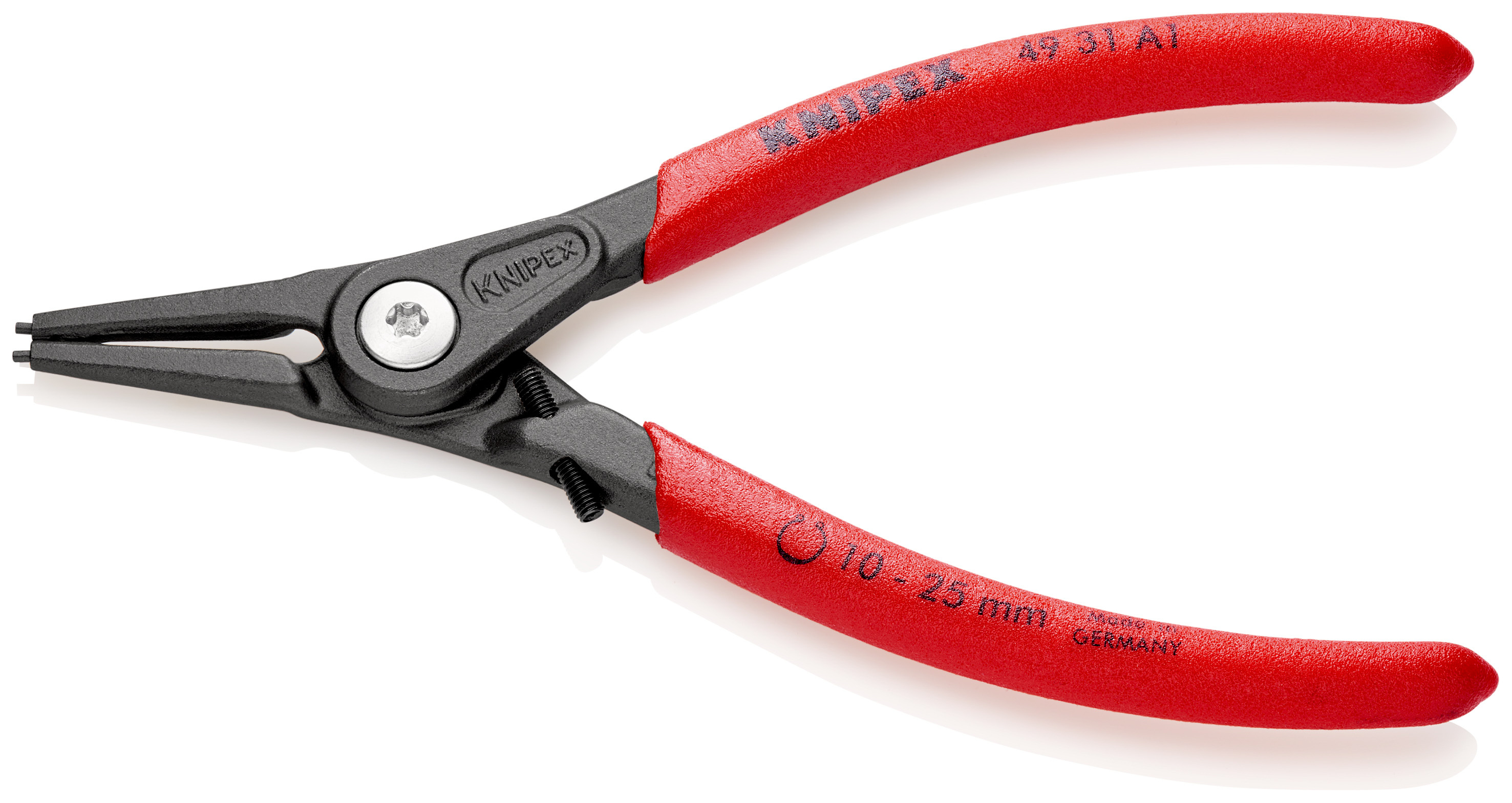 Pince circlips extérieurs de 10 à 25mm + vis de réglage - 140mm - Gainage PVC KNIPEX - 4931A1