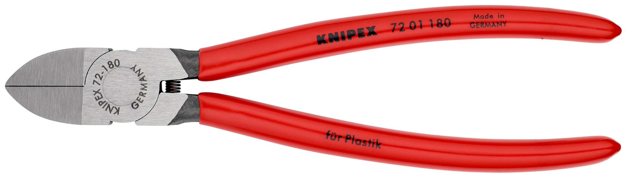 Pince coupante cote pr plastique 180mm KNIPEX - 72 01 180