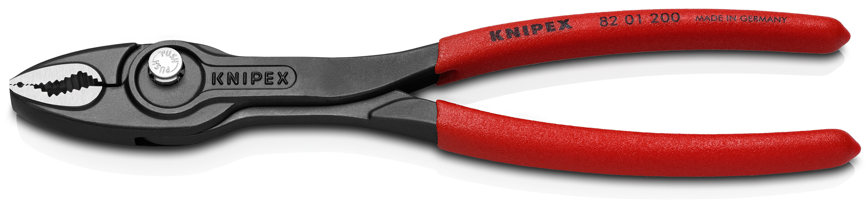 Pince multiprise frontale et latérale Twingrip 200mm - Gainage PVC - Tête polie KNIPEX - 8201200SB