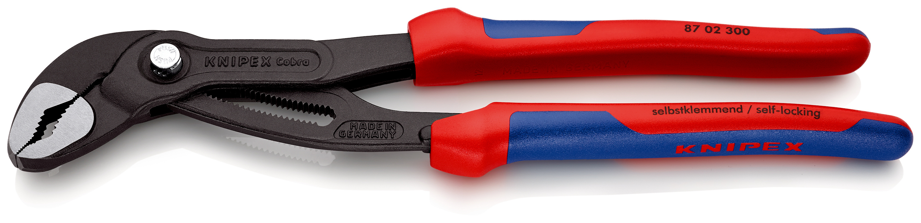 Pince multiprise Cobra® 300mm - Gainage bi-matière - Capacité 60mm KNIPEX - 8702300SB