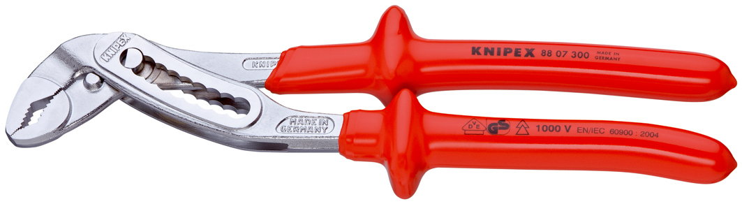 Pince multiprise Alligator® 300mm - Gainage surmoulé isolé 1000V - Chromée KNIPEX - 8807300