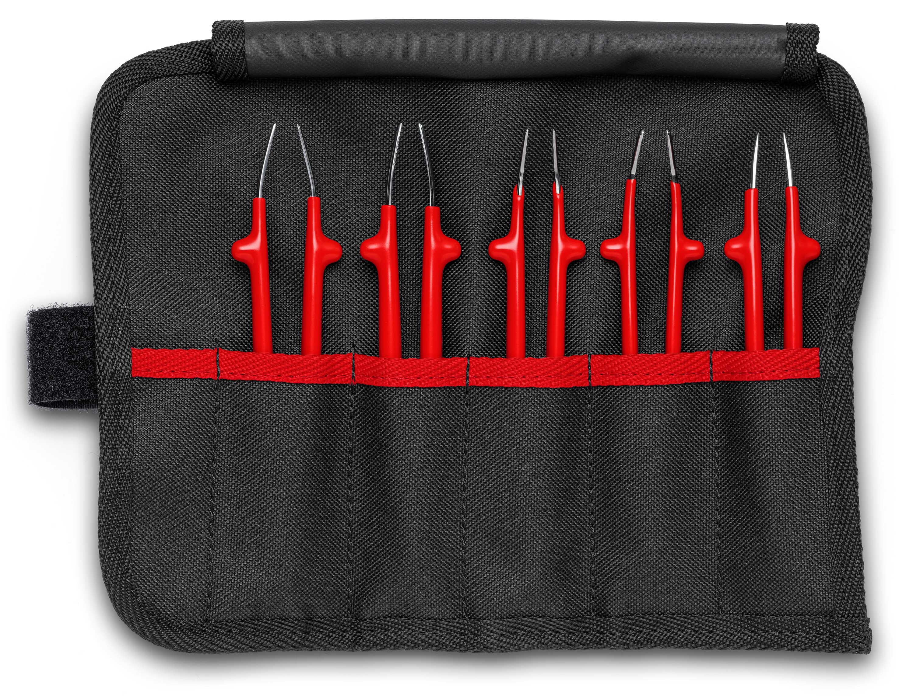 Lot de 5 pinces brucelles isolées 1000V en trousse tissu KNIPEX - 920004