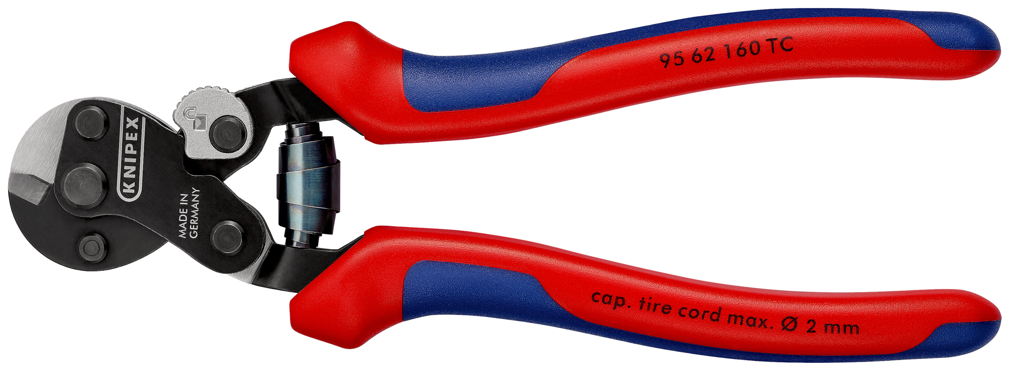 Coupe-cables acier 160mm ø6mm spe nappe KNIPEX - 95 62 160 TC