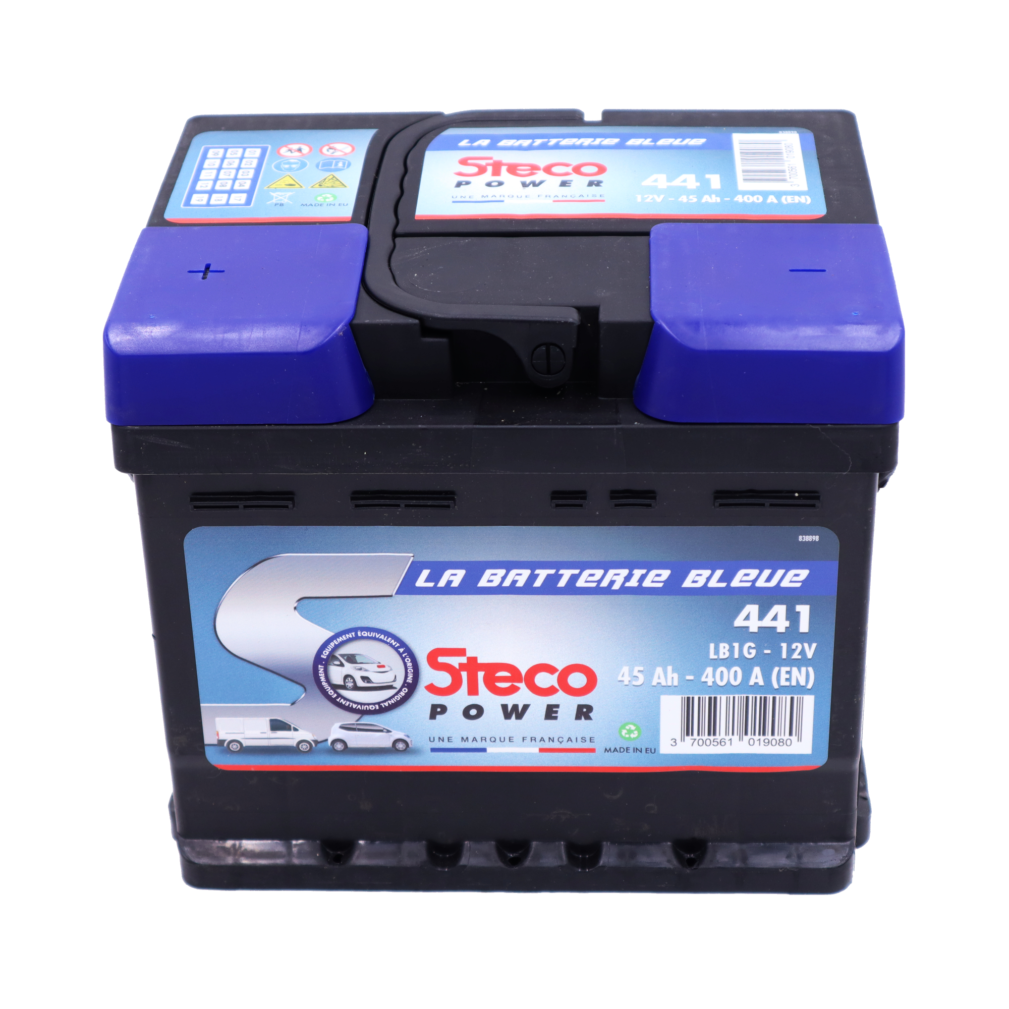 Batterie 12V 45Ah 400A 207x175x175 mm stecopower - 441