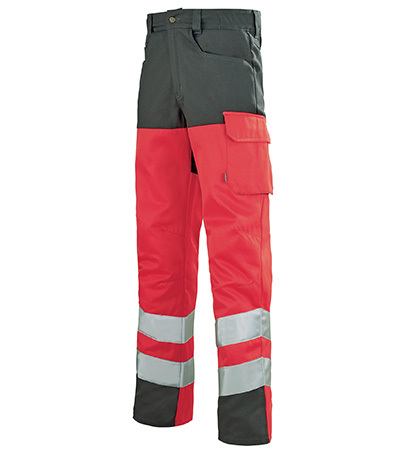 PANTALON IRIS (EJ 77) ROUGE HIVI / CHARCOAL HAUTE VISIBILITE LAFONT - LA-1HVNXCP-3-2786