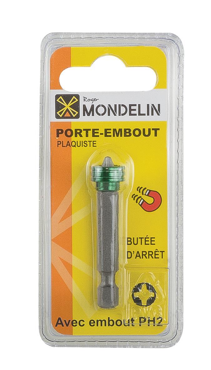 EMBOUT 1/4 PH2 AIMANTE POUR PLAQUISTE SUR CARTE MONDELIN - 504108