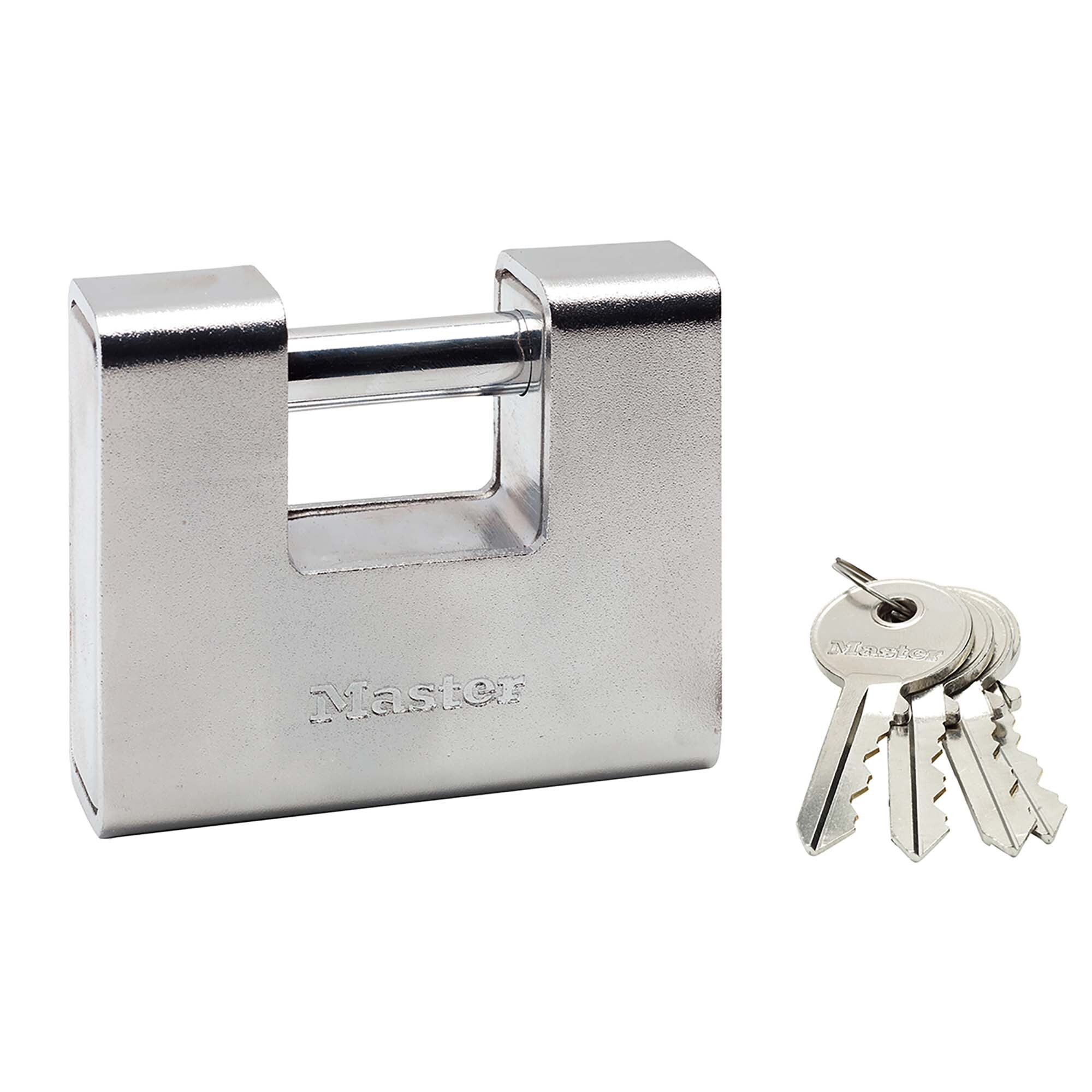 Cadenas rectangle zinc 90mm à clé MASTERLOCK - 690EURD