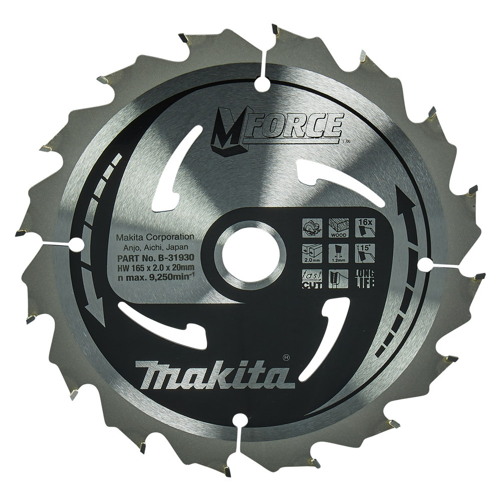 Lame de scie M-FORCE 165mmx20x16D MAKITA - B31930