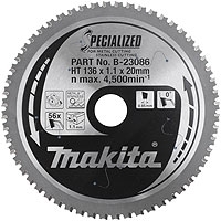 LAMES CARBURES MAKITA ''SPECIALIZED'' INOX ET MÉTAL, POUR SCIES CIRCULAIRES À MÉTAUX À BATTERIE -B47173