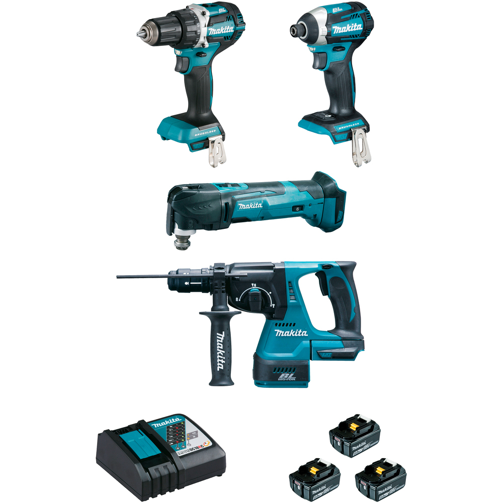 Ensemble de 4 machines 18 V Li-Ion - MAKITA - DLX4109TJ