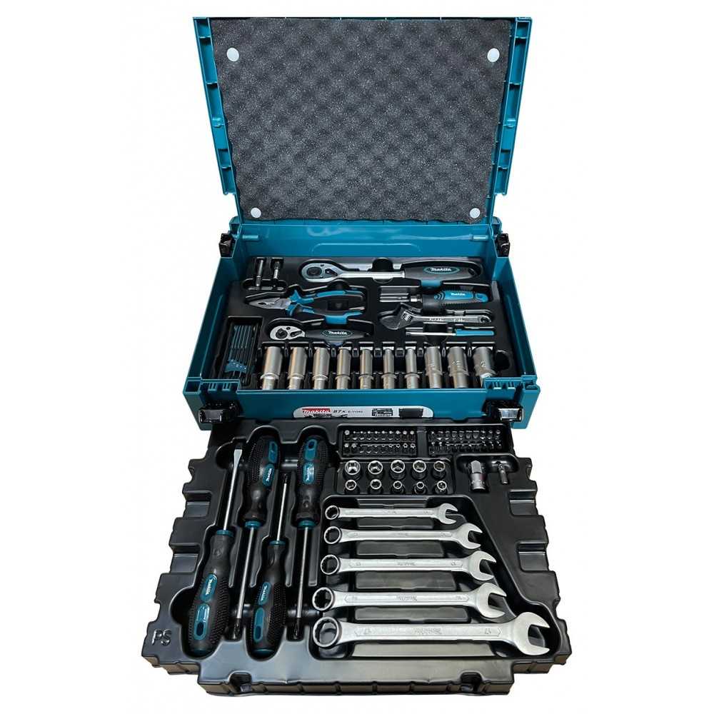 Coffret 87 outils à main en coffret MAKPAC Makita E11542