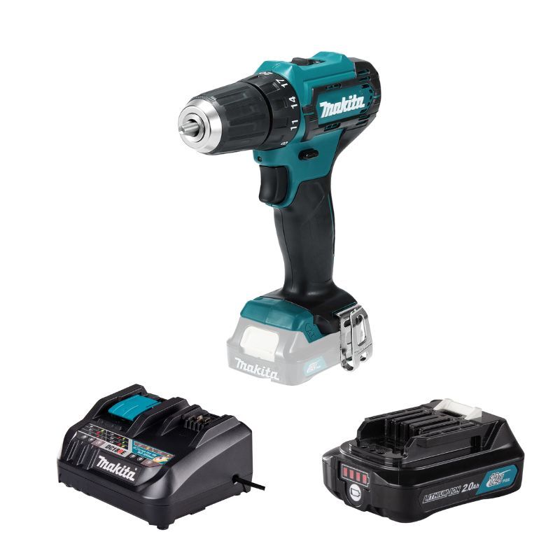 Pack perceuse visseuse DF333DZ avec batterie 12V - 2Ah BL1021B et 1 chargeur mixte LXT / CXT DC18RE - MAKITA - LOT0219