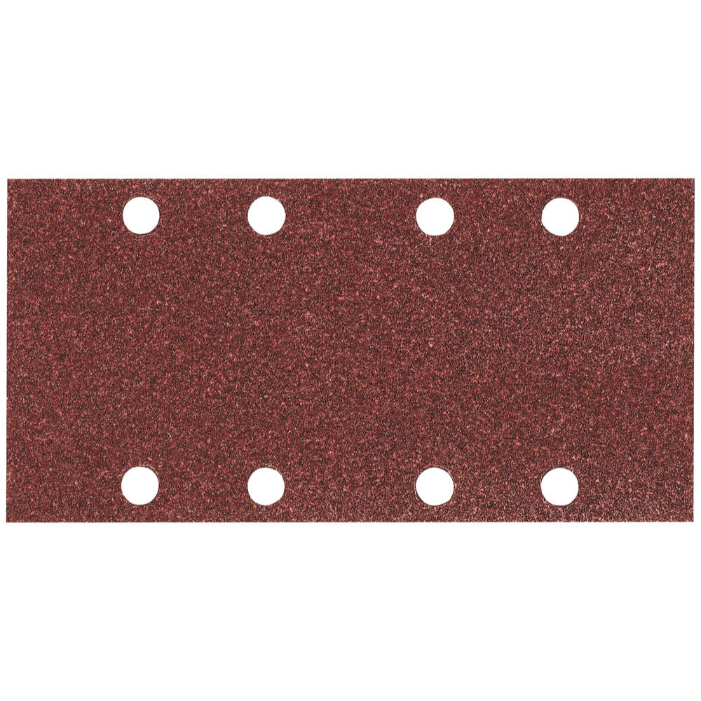 10 FEUILLES RECTANGULAIRES MAKITA ABRASIVES 93X185 MM GRAIN 40 - 4 + 4 TROUS - AUTO-AGRIPPANT-P318710-40