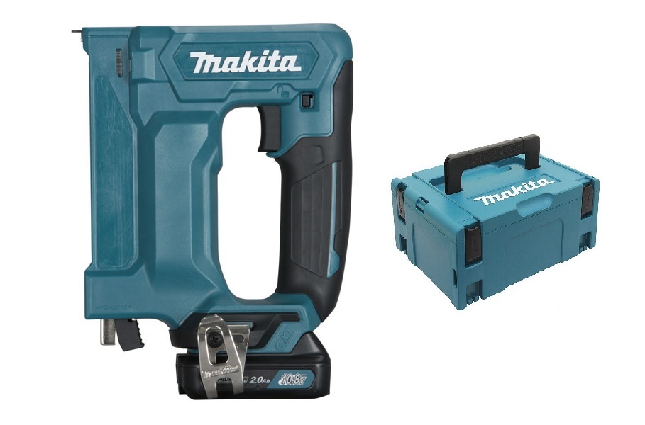 AGRAFEUSE MAKITA 10,8 V LI-ION 2 AH CXT 7 / 10 MM + 2 BATTERIES + 1 CHARGEUR + 1 COFFRET-ST113DSAJ