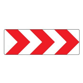 PANNEAU DE SIGNALISATION K8 CHEVRONS 1000X500MM T1 SANS PIED NADIA SIGNALISATION - PREC1000500GALK8