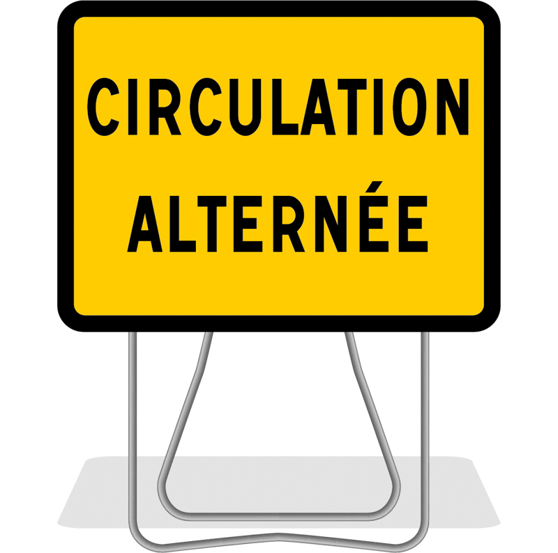 PANNEAU DE SIGNALISATION KC1 CIRCULATION ALTERNEE 800X600 T1 NADIA SIGNALISATION - 201233