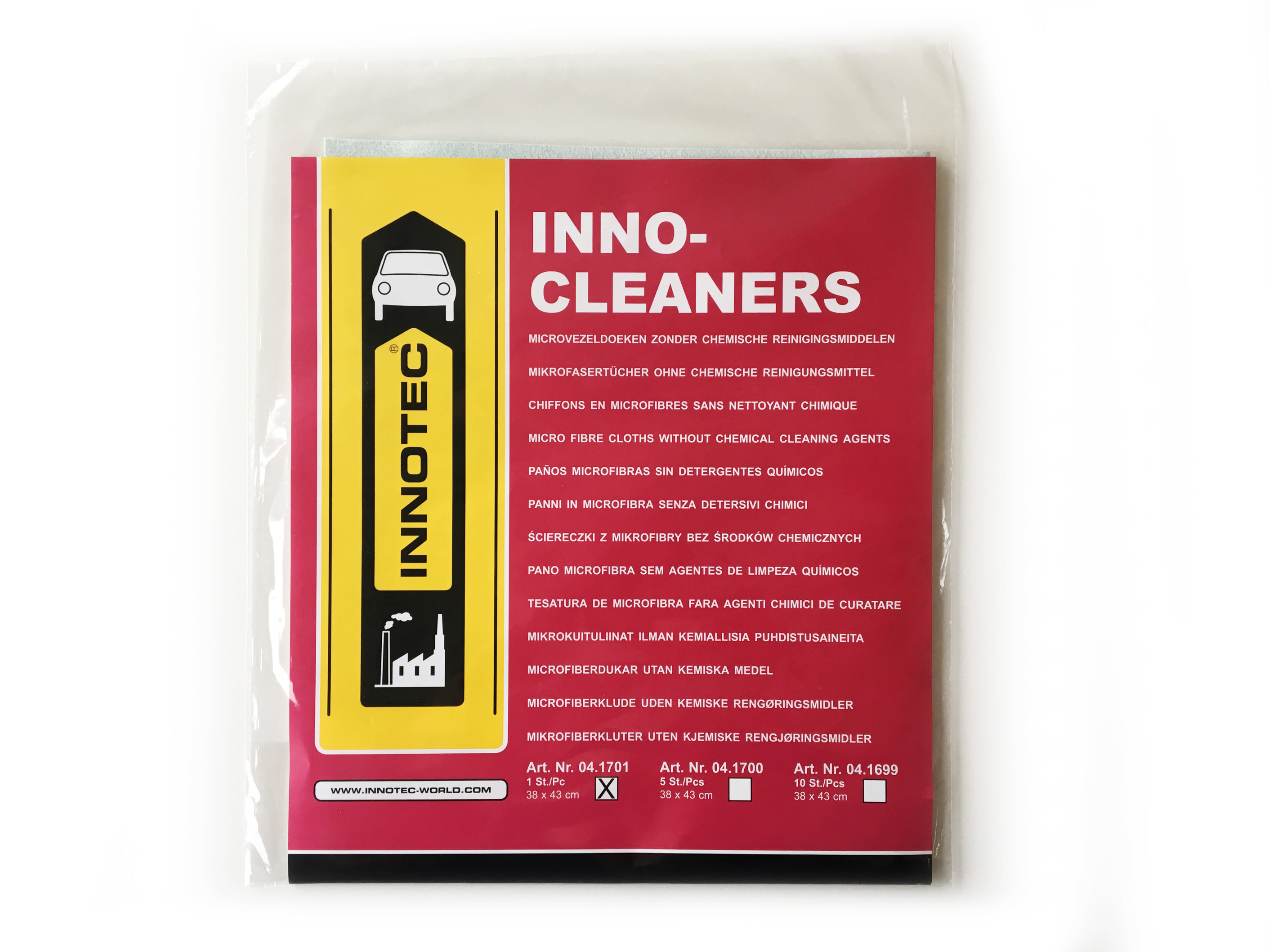 Inno-cleaners 1 piece - lingette de nettoyage multi surfaces innotec - 04.1701.0320