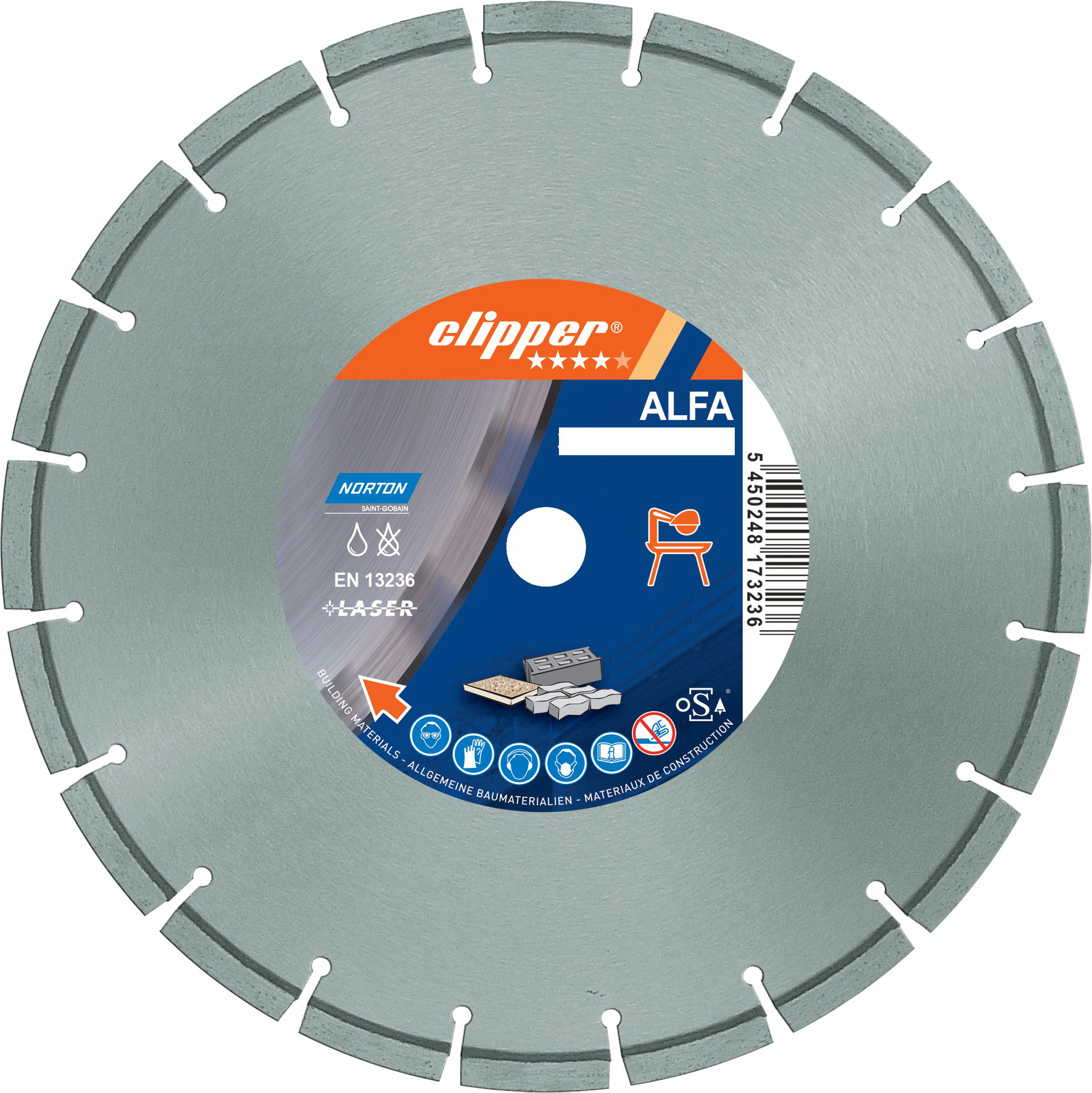 Disque diamant NORTON ALFA Ø 400 mm Alésage 25.4 mm - 70184610679