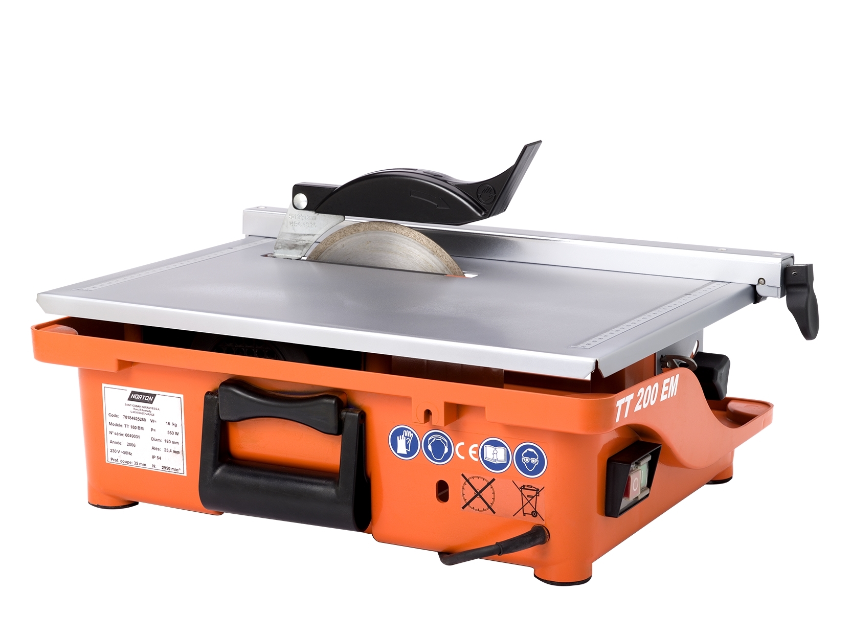 Scie de carrelage Norton Clipper TT200 EM Ø 200 800W + 1 Disque diamant CLASSIC CERAM - 70184625701