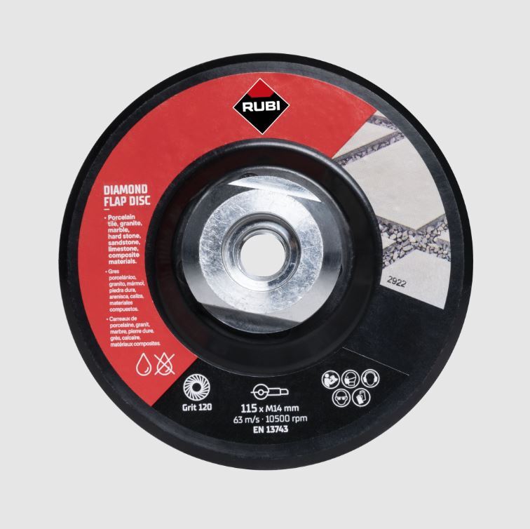 Disque à lamelles grain moyen Ø115mm M14 - RUBI - 32927