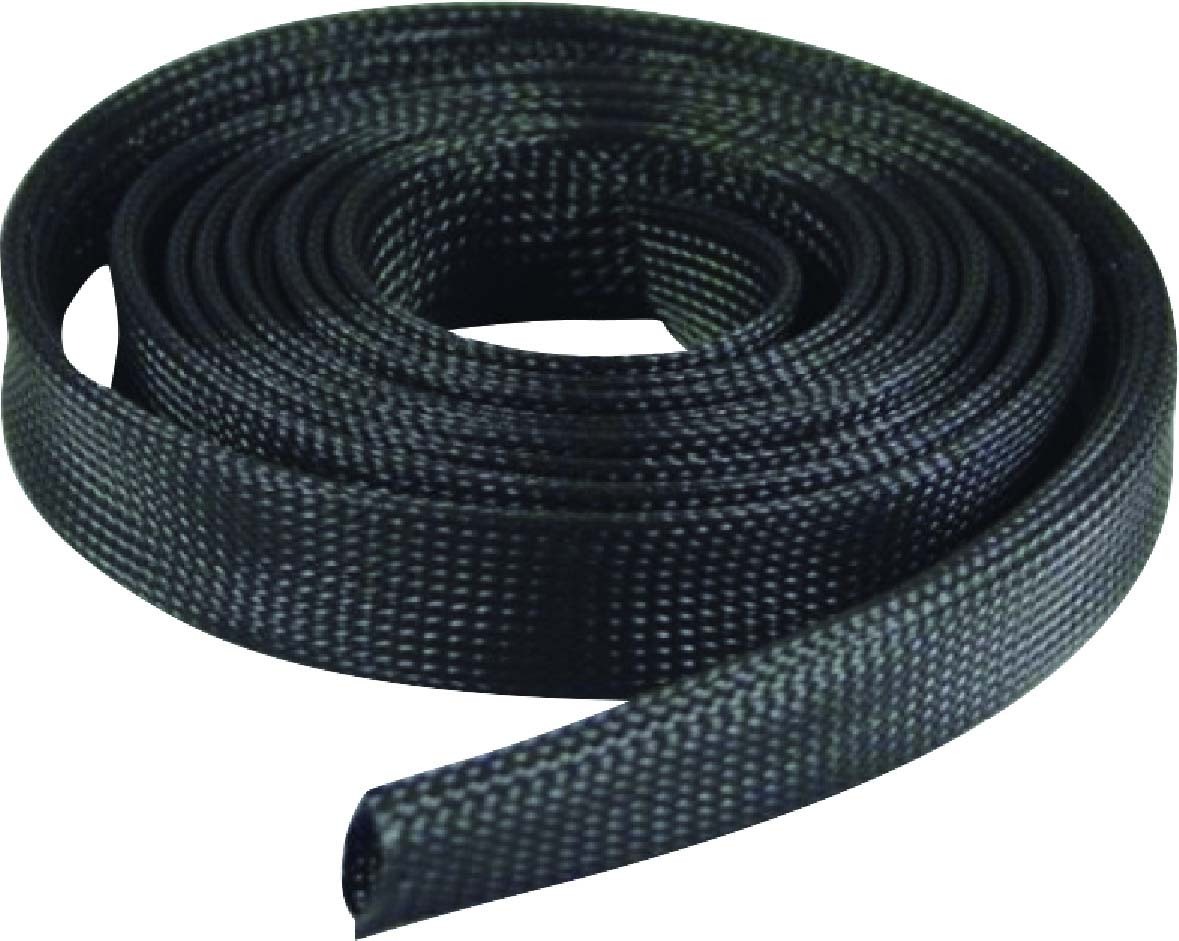 Boite de gaine extensible tressee 10m noire pour cable 7 SODELEC - 02808