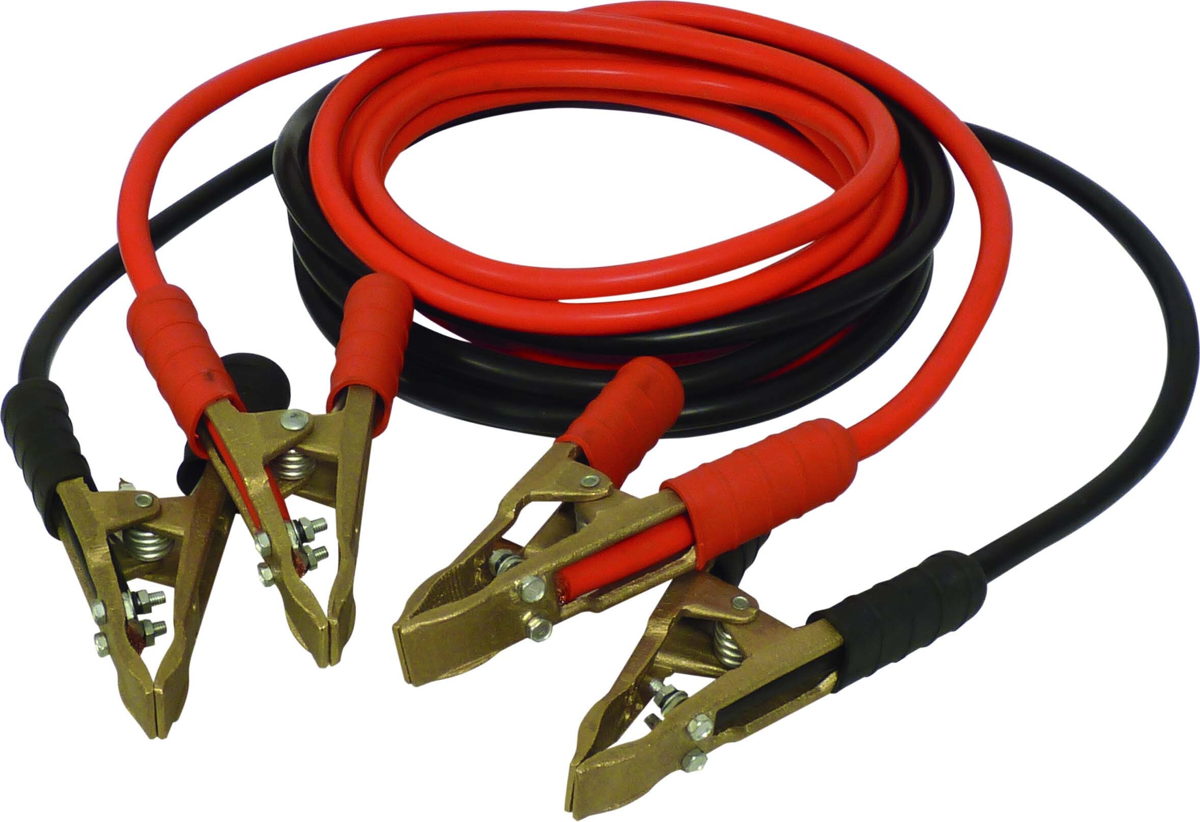 Jeu cables demarrage cuivre 25mm2 3m00 pinces bronze 650a sachet DRAKKAR EQUIPEMENT - 04124