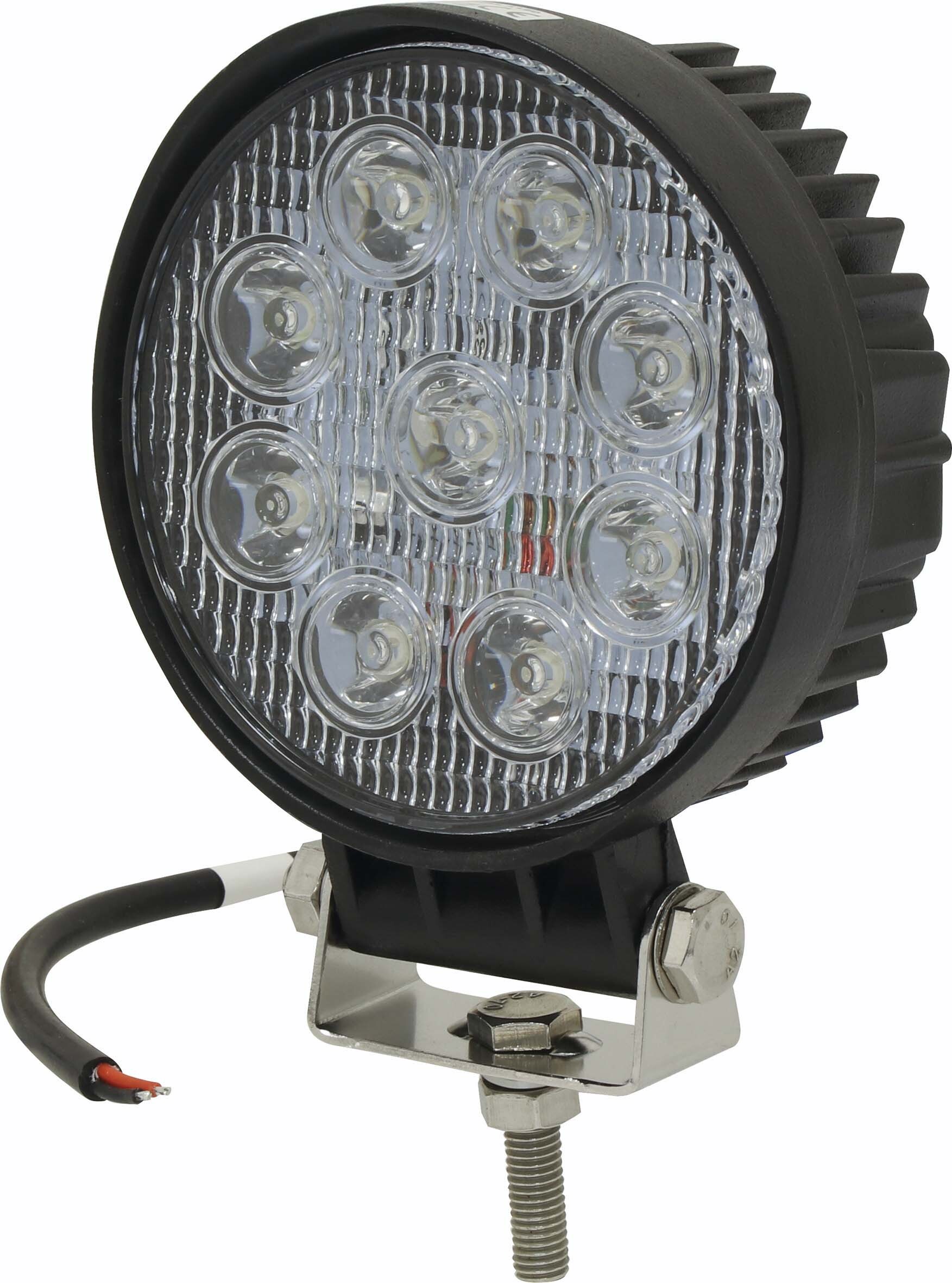 Phare de travail rond 9 led 27w 1800 lumens longue portee - 17060