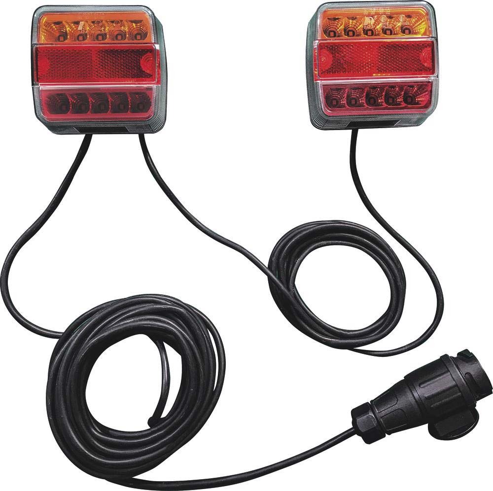 Kit de signalisation arrière led 12v 7,5m magnétique avec fiche 13 plots SODIFLASH - 17246