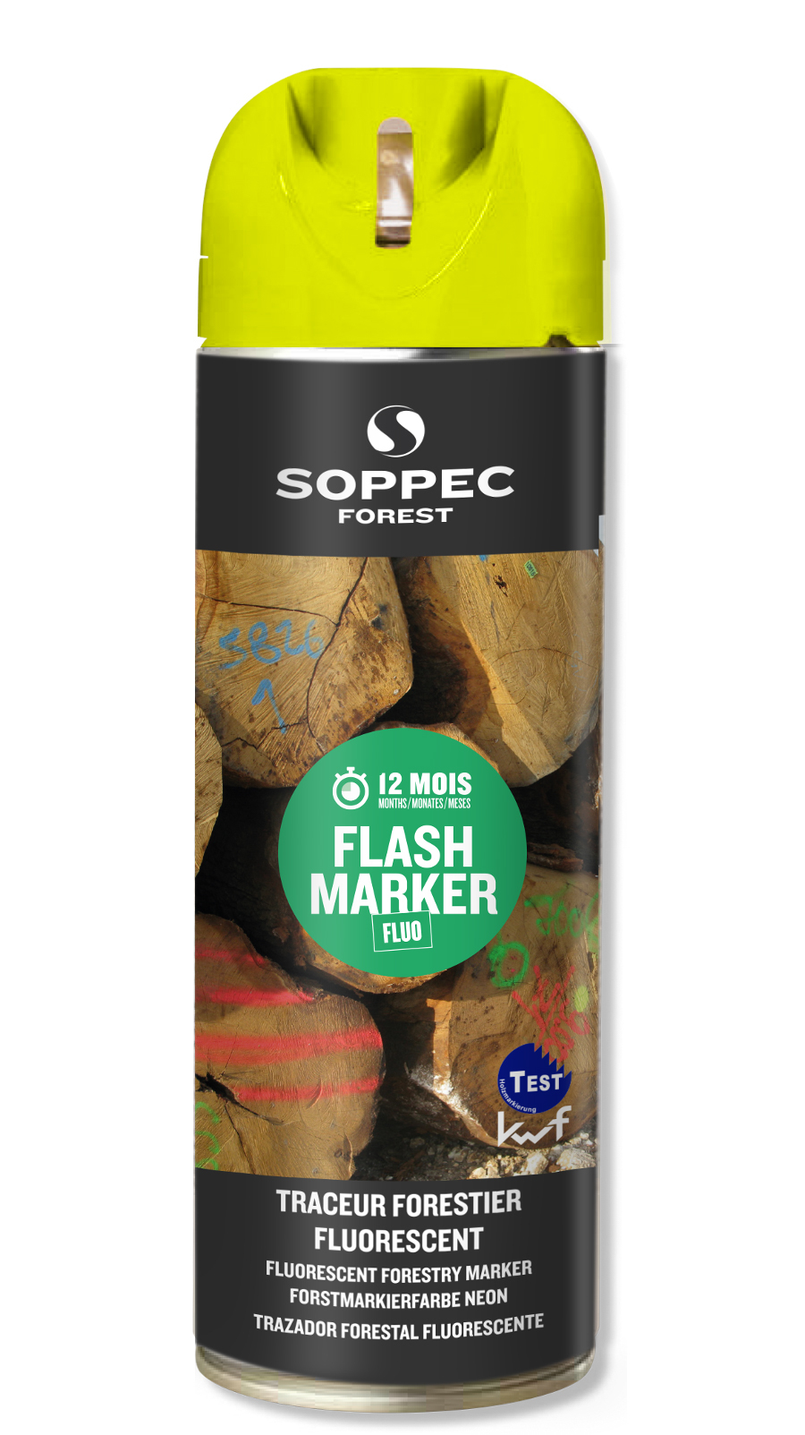 Traceur forestier Hautement Fluorescent jaune Fluo 12 Mois FLASH MARKER SOPPEC - 131517O