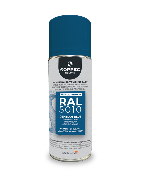 SOPPEC ACRYL PREMIUM RAL5010  BRILLANT 400ML ( bleu gentiane) - SOPPEC - 424116