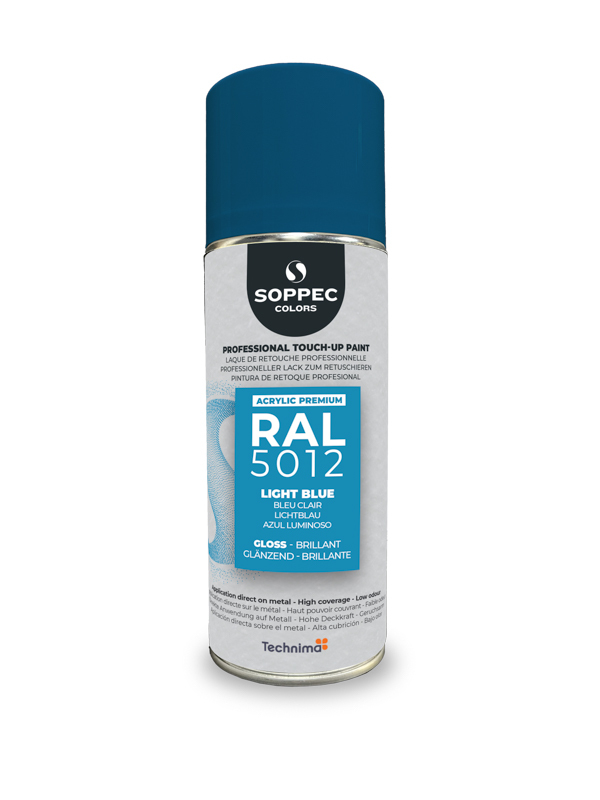 SOPPEC ACRYL PREMIUM RAL5012  BRILLANT 400ML (bleu clair) - SOPPEC - 424117