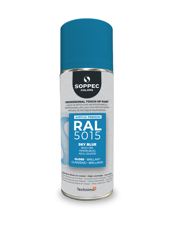 SOPPEC ACRYL PREMIUM RAL5015  BRILLANT 400ML ( bleu ciel) - SOPPEC - 424118