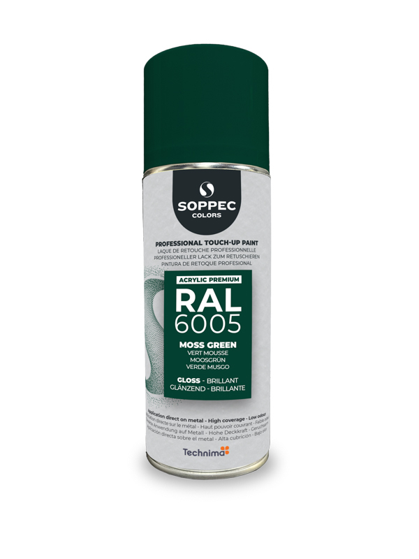 SOPPEC ACRYL PREMIUM RAL6005  BRILLANT 400ML ( vert mousse) - SOPPEC - 424120