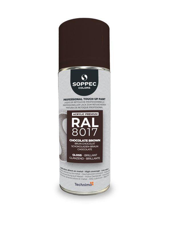 SOPPEC ACRYL PREMIUM RAL8017  BRILLANT 400ML (brun chocolat) - SOPPEC - 424129