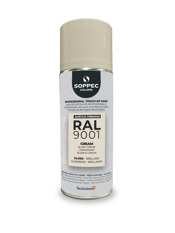 SOPPEC ACRYL PREMIUM RAL9001  BRILLANT 400ML (blanc crème) - SOPPEC - 424130